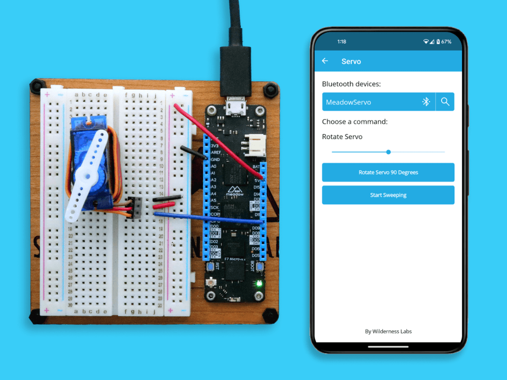 iot, dotnet, meadow, servo, bluetooth, ble