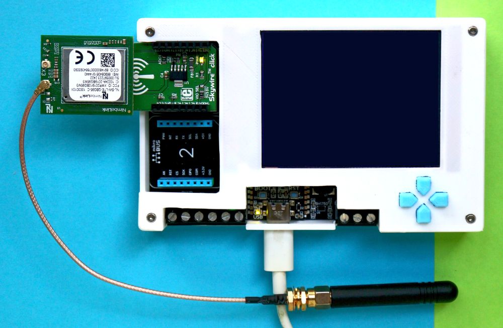 Quectel BG95M3 with NimbeLink Skywire click board and a Project Lab v3